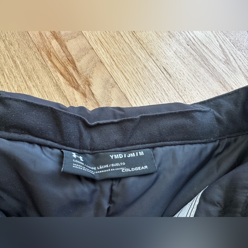 NWT Under Armour Coldgear Black Youth Medium Snow Pants Snow Bibs - Picture 8 of 9